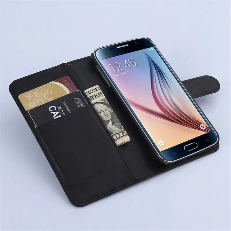 Для Samsung Galaxy S6 G920 Дело телефон кожного покрова Бумажник Чехол из искусственной