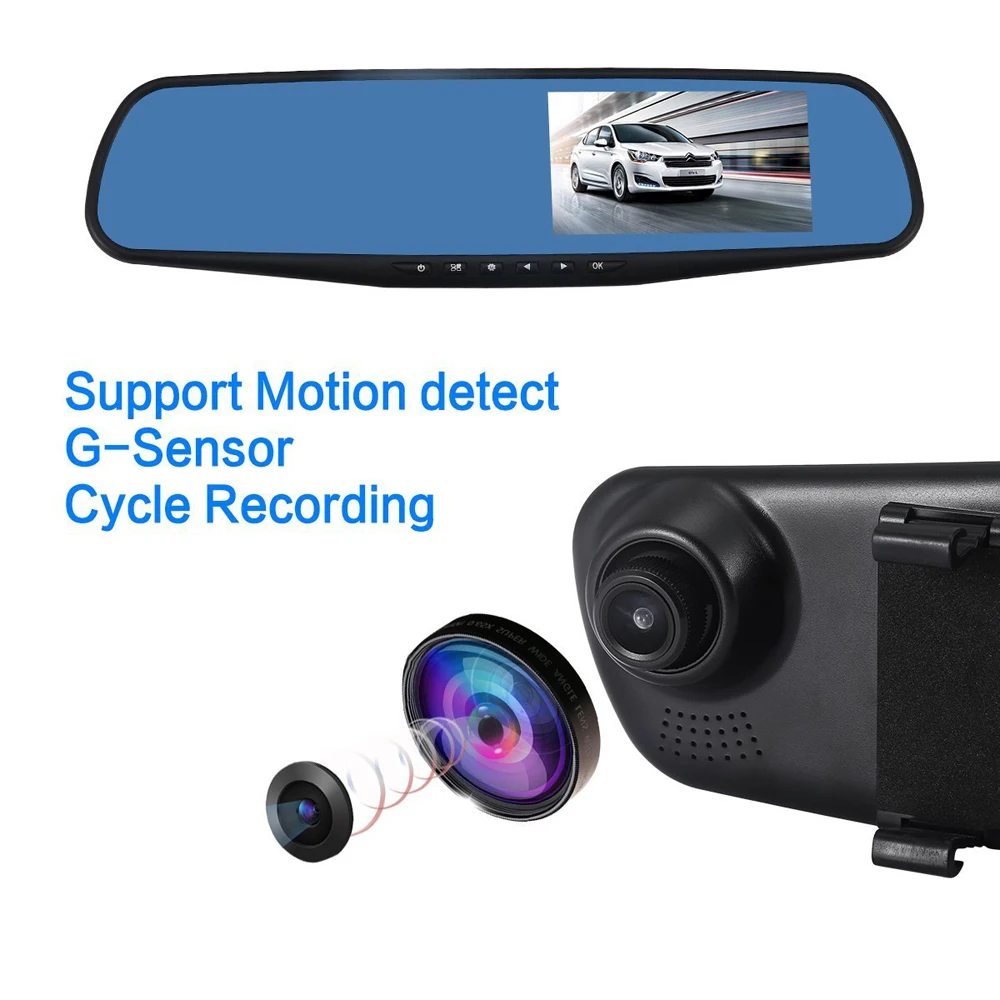 Bosion Автомобильный видеорегистратор Камера AutoFull HD 1080 P Авто Зеркало заднего вида