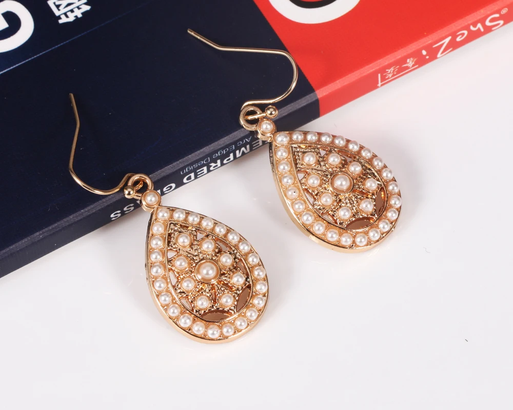 Женские модные аксессуары в Европе и США 2017 изысканные серьги с белым жемчугом