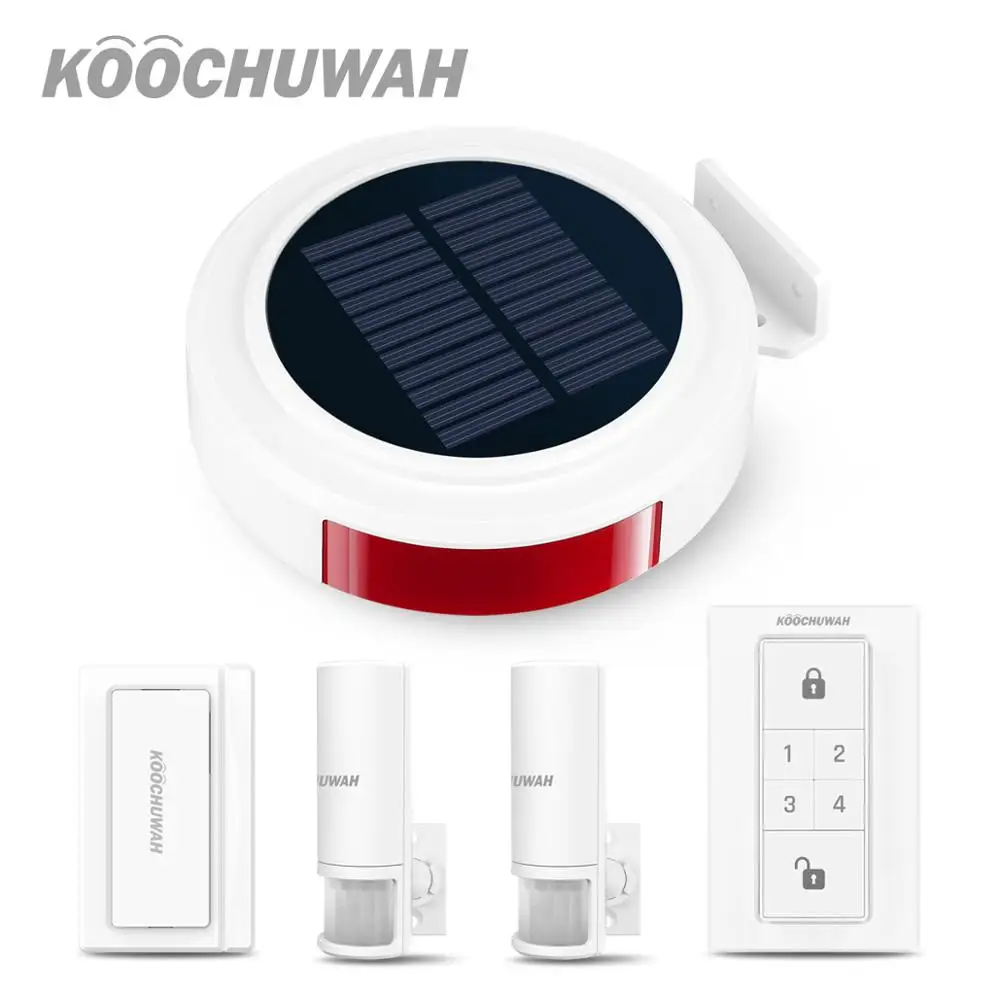 KOOCHUWAH Hosa Беспроводная Солнечная Сирена GSM релейная сигнализация мониторинг