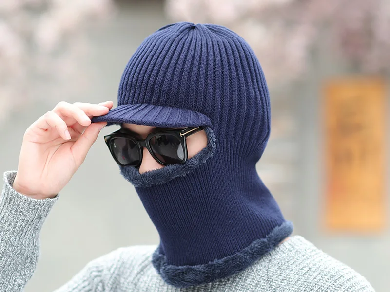 YOUBOME вязаная шапка Skullies вязаные шапочки зимние, шапки для Для женщин Для мужчин зимний шарф Для женщин теплая маска Шерсть Толстые Балаклава шапочка Шапки