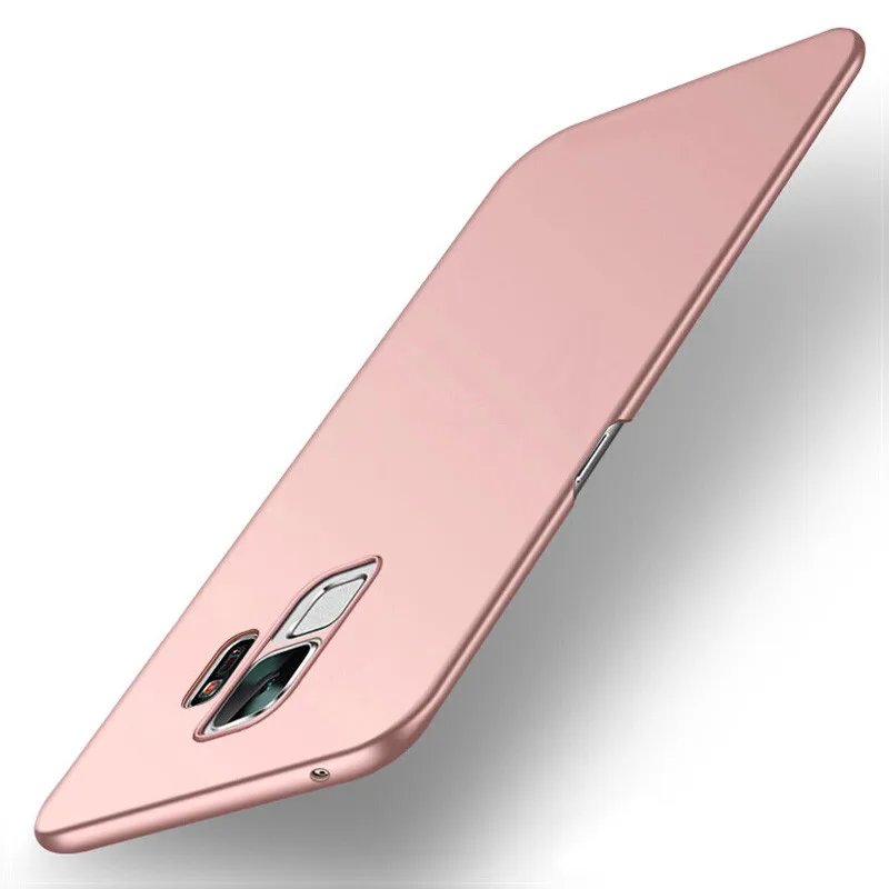 H& A Роскошный тонкий ПК Матовый Жесткий защитный чехол для samsung Galaxy S9 S9 Plus чехол с полным покрытием для samsung S9 Plus чехол для телефона - Цвет: Rose-Gold