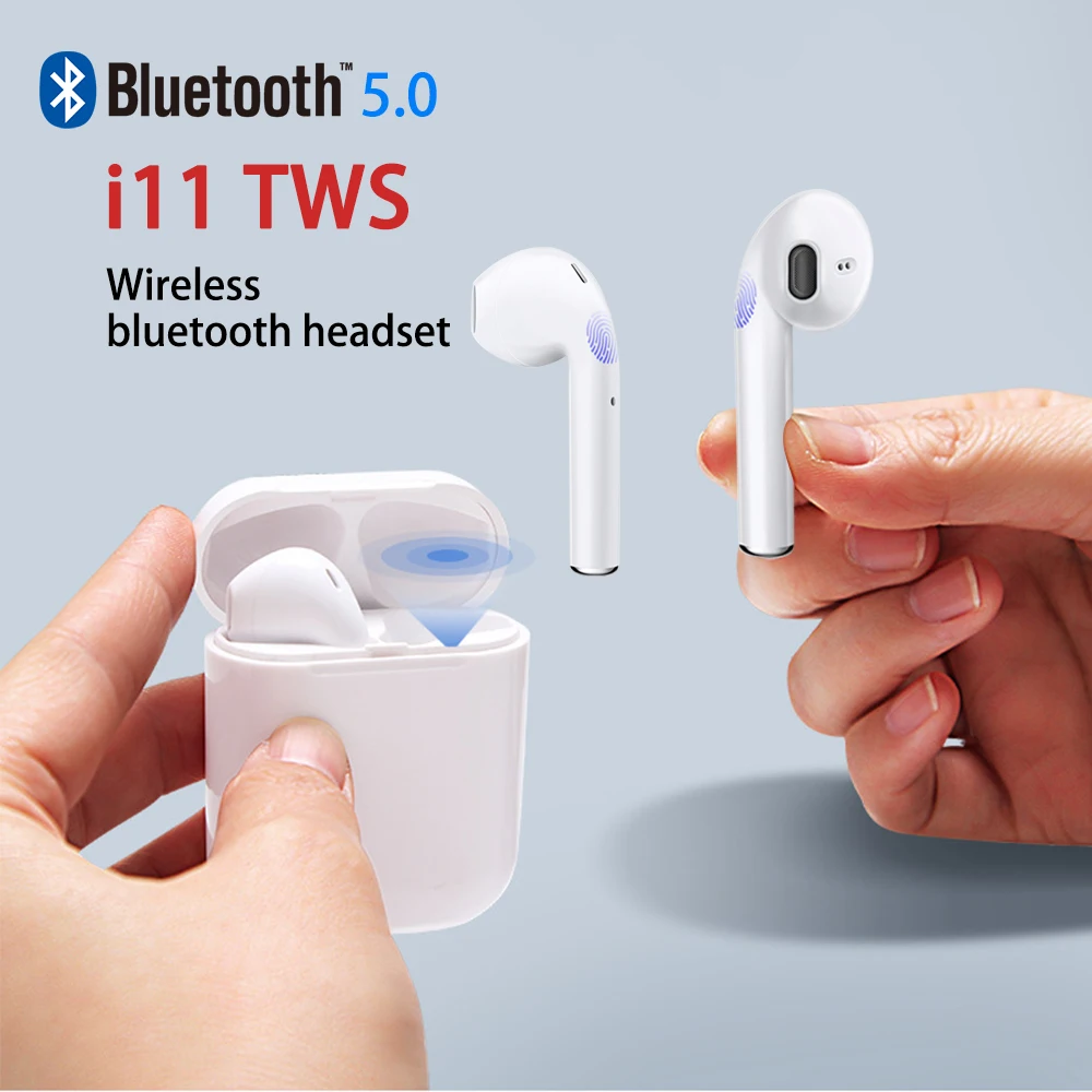 I11 TWS беспроводные наушники 5,0 Bluetooth наушники Air Mini наушники сенсорное управление микрофоном наушники гарнитура PK i10 i12