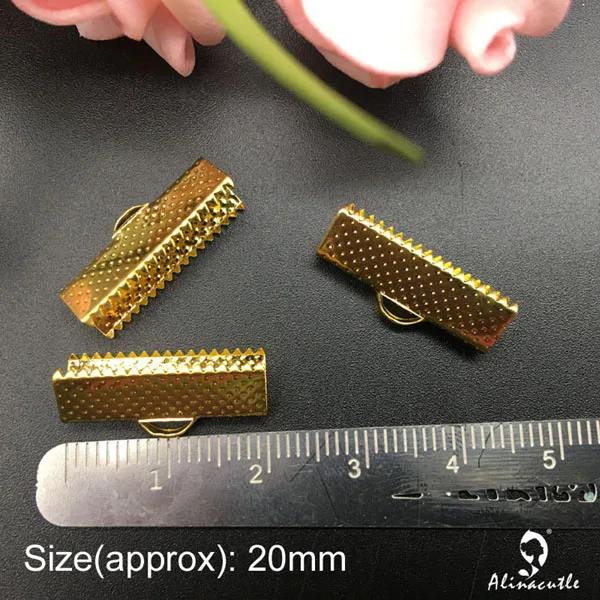 Gold Diameter 20mm Кисточка колпачок s плоская кисточка Топ Топпер сплав Наконечник торцевая крышка Оконцовка шнура Изготовление ювелирных изделий DIY ручной работы кисточки alinacплот - Цвет: Gold Diameter 20mm