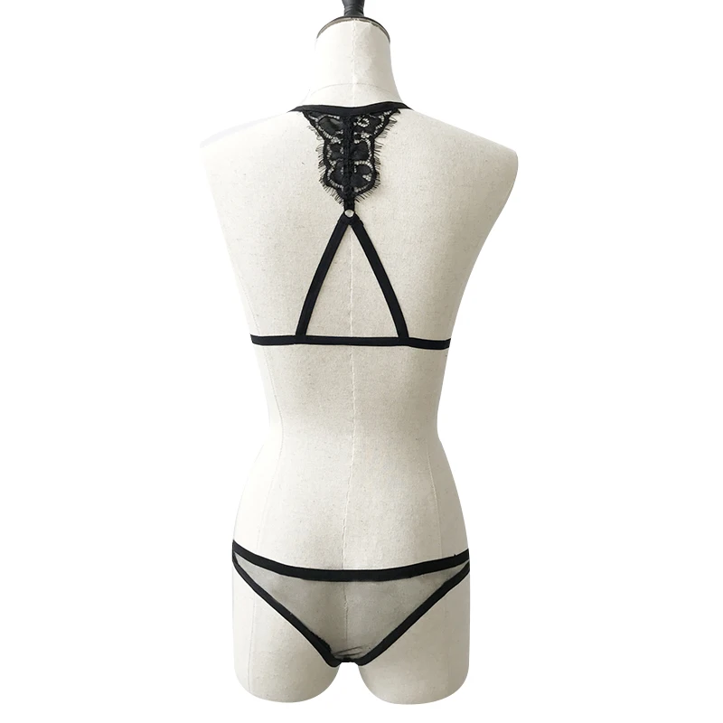 Hot Sexy Womens Bra Set Transparent Lace Bralette And Panties Underwear 2017 Ladies Floral Lingerie Sets | Женская одежда