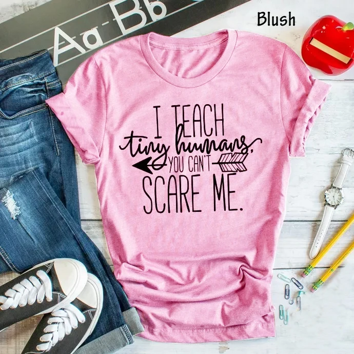 Футболка Skuggnas Я учу тебя не могу напугать меня подарок учителю гранж tumblr camiseta rosa