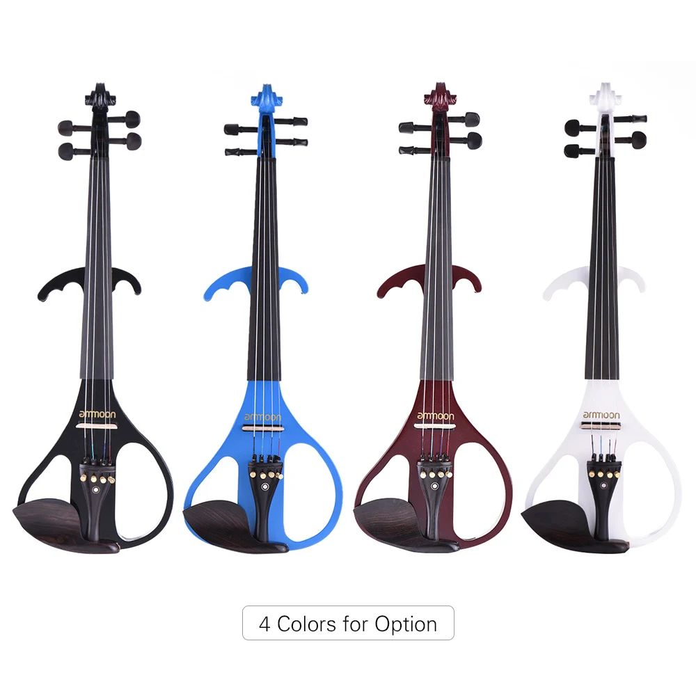 Ammoon VE 209 полный Размеры 4/4 твердая древесина Тихая электрическая скрипка кленовое
