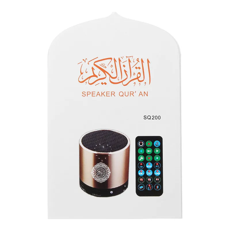 Беспроводной динамик EQUANTU Mini Quran с 19 языками 8 Гб поддержка исламского FM TF записи