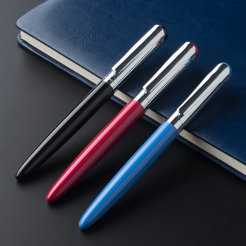 

Luxury Metal Ballpoint Pens 0.5mm Refill Black Red Blue School Office Business Writing Stationery gift Pen