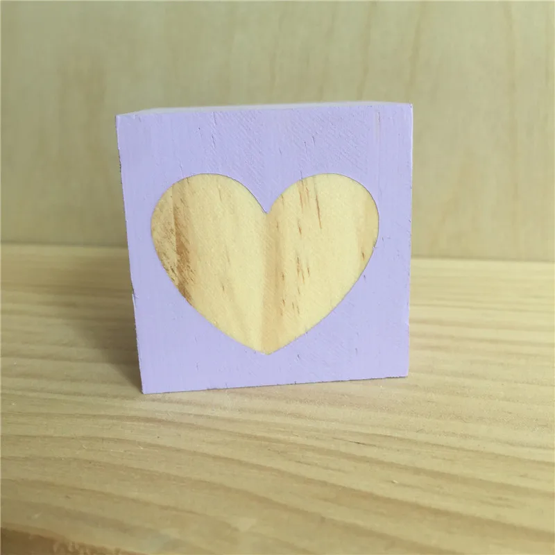 Puple Heart Скандинавские звезды облако сердце деревянные строительные блоки орнамент для детей игрушки Детская комната украшения реквизит для фотосессии натуральные ремесленные подарки - Цвет: Puple Heart