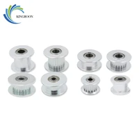 10pcslot gt2 idler timing pulley 16 teeth 20tooth part wheel bore 3mm 5mm aluminium tooth gear width 6mm 10mm 3d printers parts