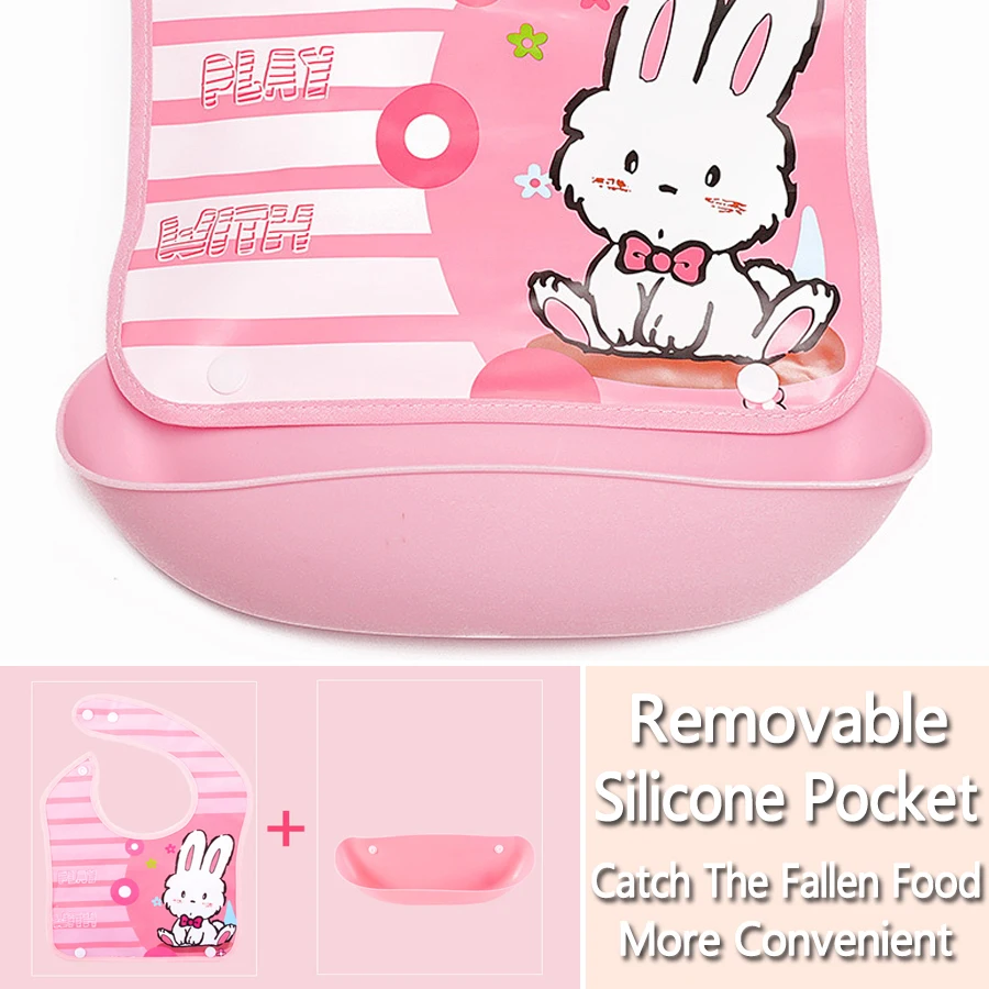 Слюнявчик детский силиконовый для кормления водонепроницаемая бандана | Детская