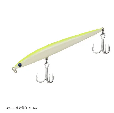 C TSURINOYA DW23 Bearking приманка-карандаш 125 мм 28 г тонущие рыболовные приманки с тройными крючками Isca искусственные рыболовные снасти для ловли карпа - Цвет: C