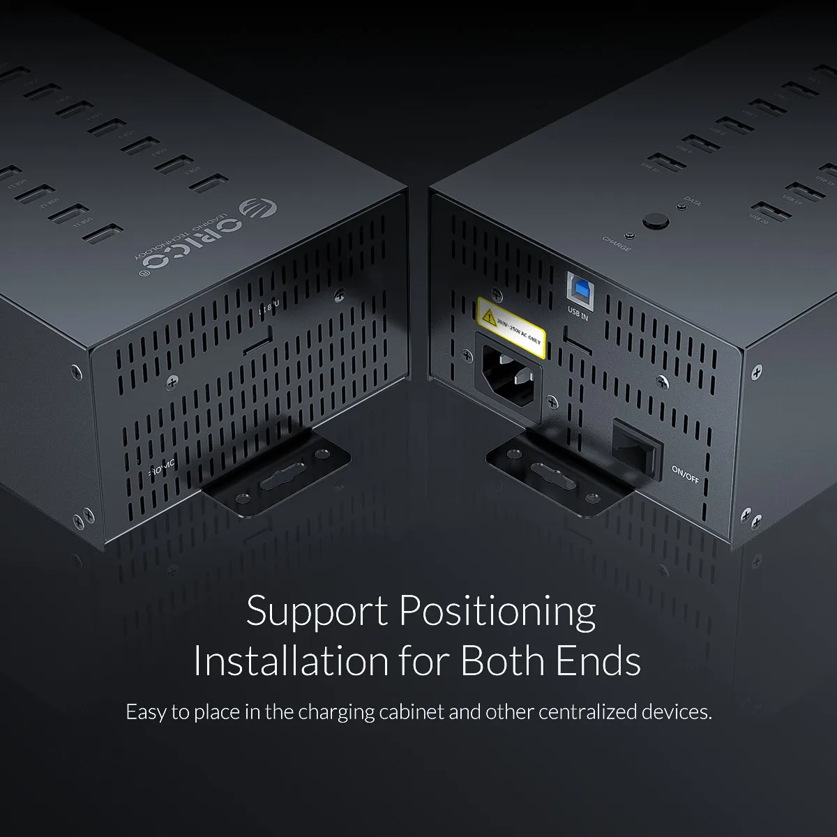 ORICO 30 портов промышленный USB2.0 концентратор wirh 300 Вт отсоединенный модуль питания(IH30P