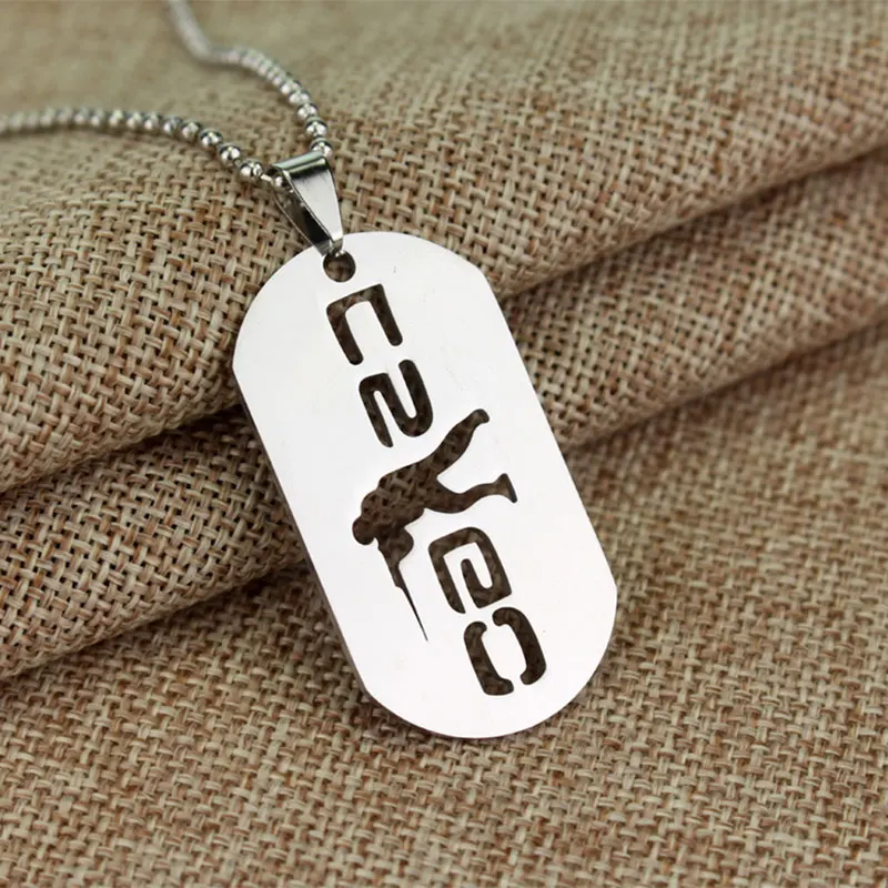 Подвеска из нержавеющей стали Cs Go ожерелье счетчик название бирка CSGO собака