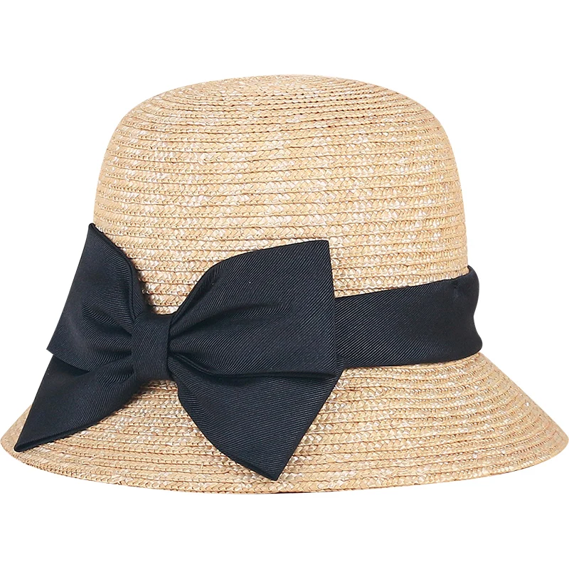 Соломенная шляпа Bowknot женский модный козырек складная для девочек летняя