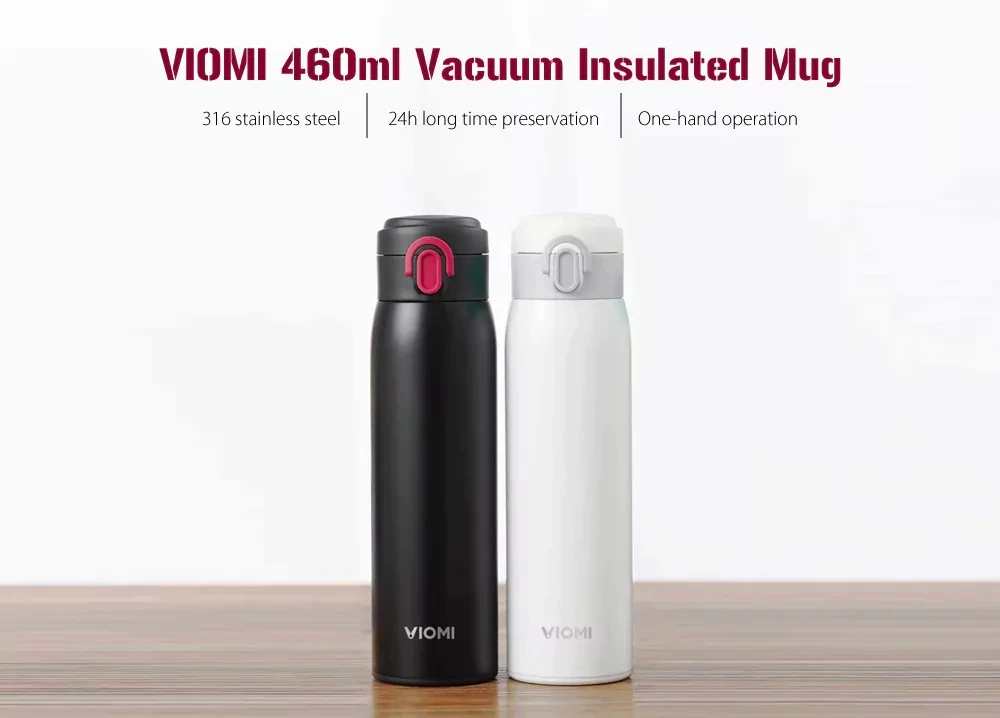 Оригинальная Xiaomi mi jia VIO mi, вакуумная колба из нержавеющей стали, 24 часа, «Умная» бутылка для воды, термос с одной рукой, Прямая поставка