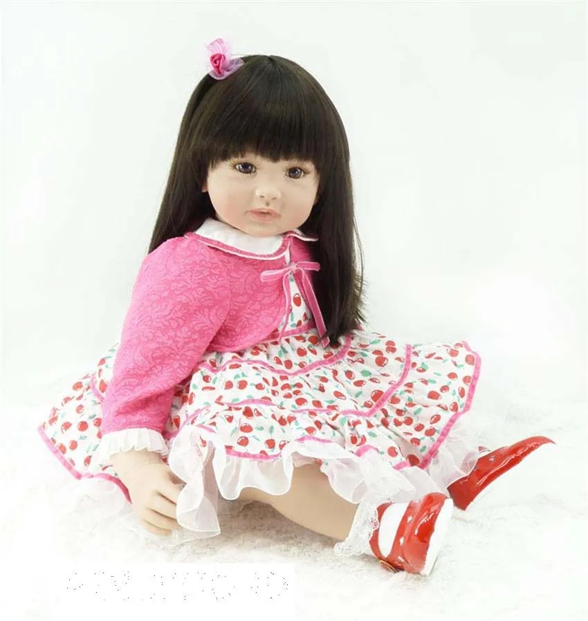 Новинка 2018 Реалистичная кукла реборн 24 дюйма силиконовые реалистичные