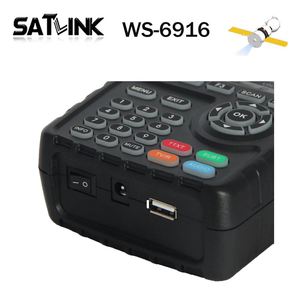 [Натуральная] Satlink WS 6916 HD DVB S2 Высокое разрешение спутниковый искатель 3 5 дюймов MPEG