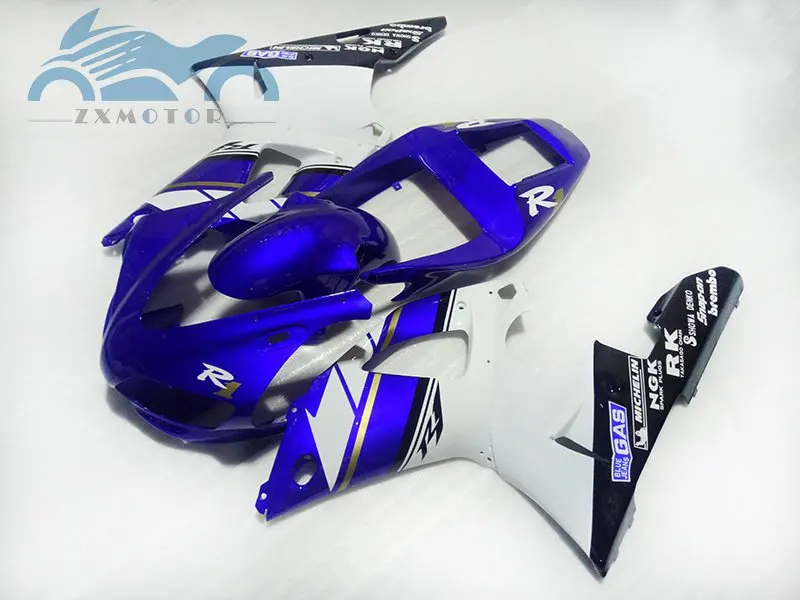 Набор обтекателей для мотоциклов YAMAHA YZFR1 1998 98 99 синий белый | Автомобили и