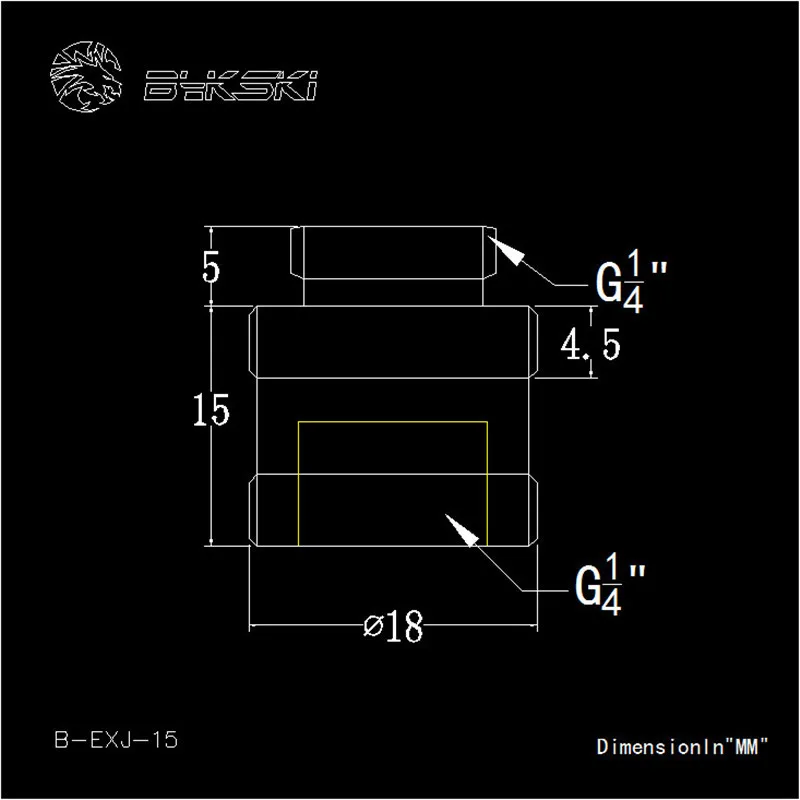 Bykski B-EXJ-7.5mm-50mm штекер-f-удлинитель фитинги бутик Алмазный Узор G1/4 мужские фитинги с внутренней резьбой стиль водяного охлаждения