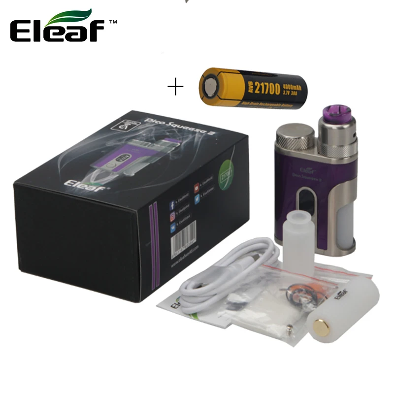 Оригинальный Eleaf iStick Pico Squeeze 2 комплект 8 мл коралловый распылитель с 100 Вт