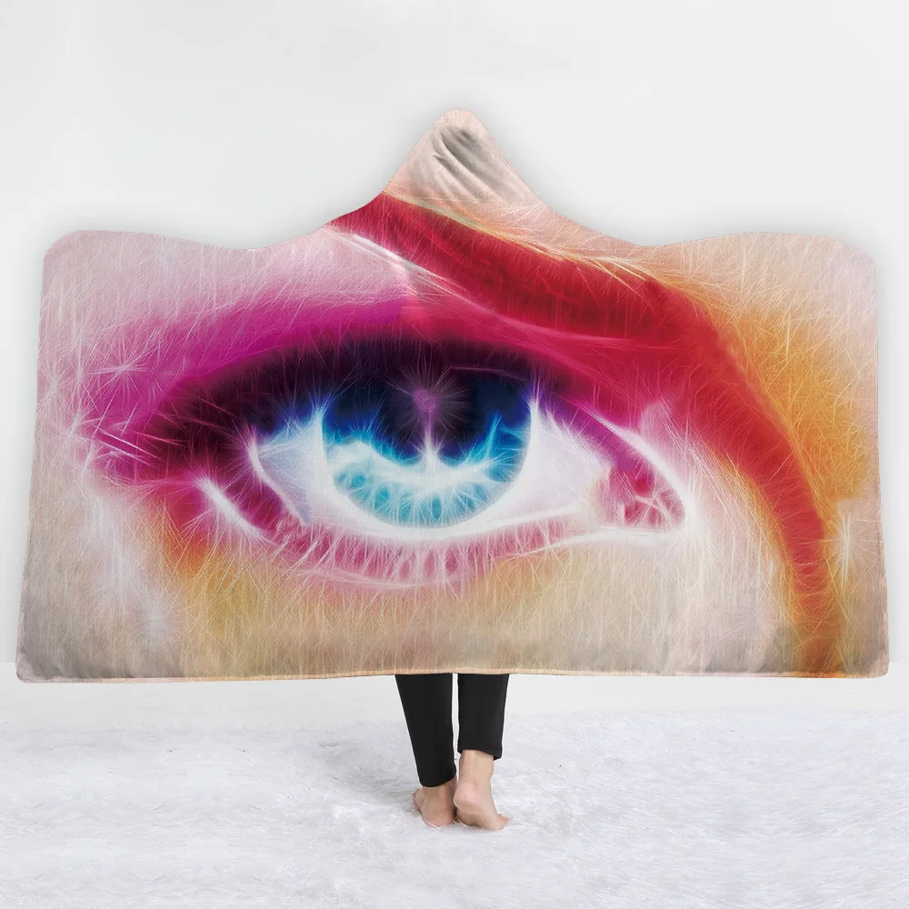 Серия Fantasy Eyes одеяло с капюшоном пастельный шерпа Флисовое для взрослых детское
