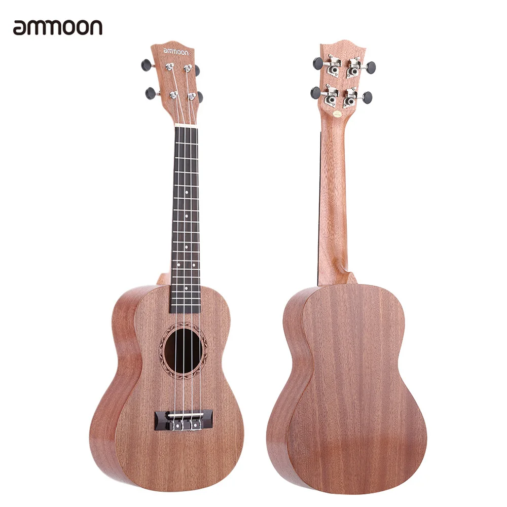 Ammoon 24 &quotSapele Ukulele 4 строки и гриф из розового дерева музыкальный инструмент Новое