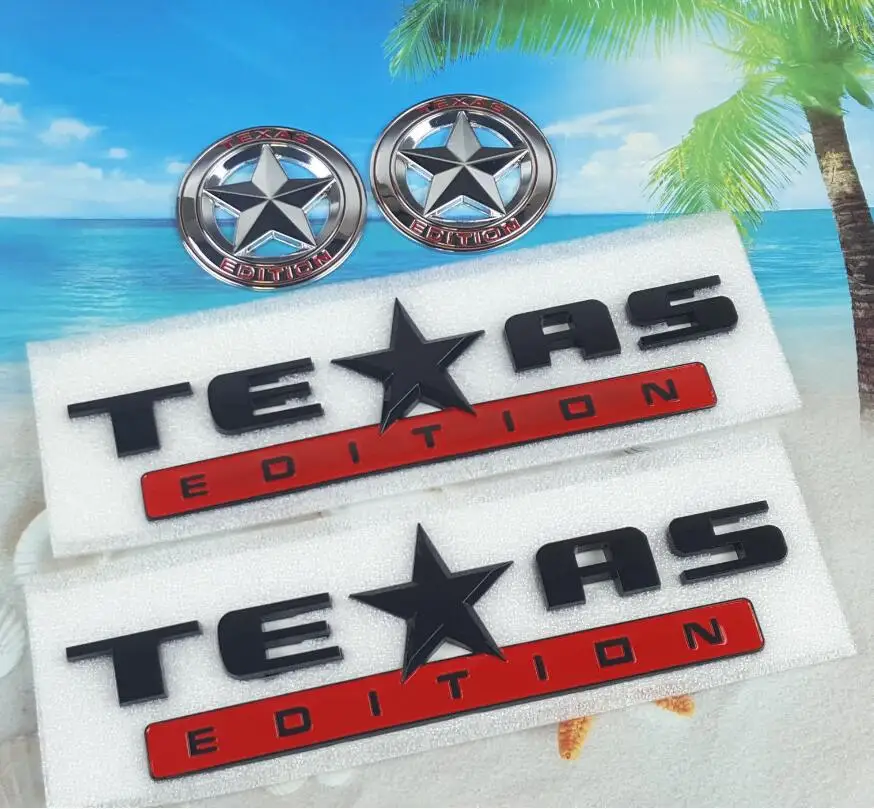 50 шт. Новый наклеиваемого покрытия для автостайлинга из ABS Эмблема TEXAS Edition сбоку