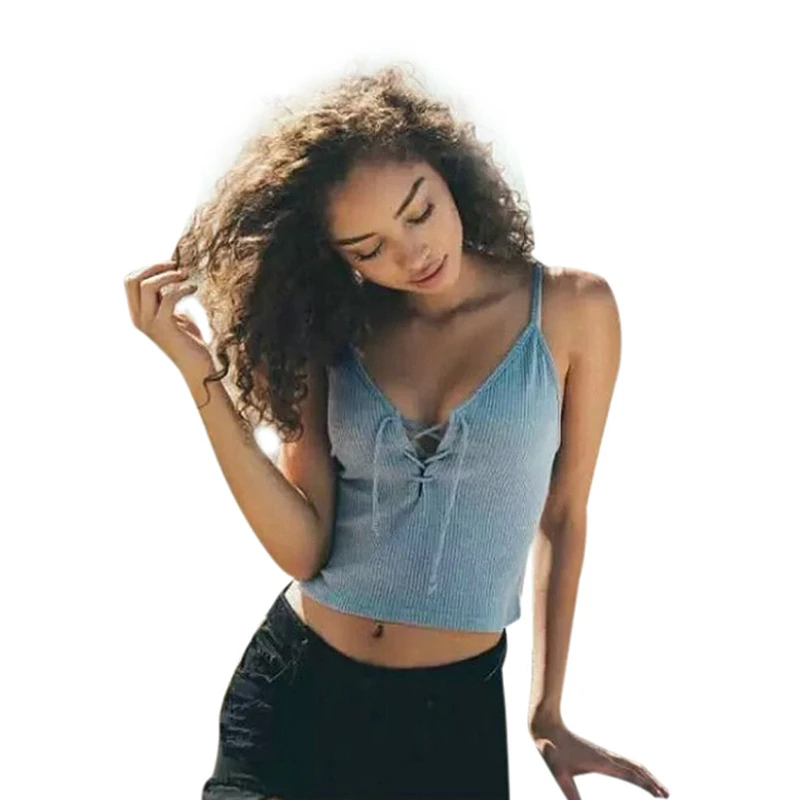 Новый женский топ бюстье с перекрестной шнуровкой спереди|crop top tank|women camistop tank |