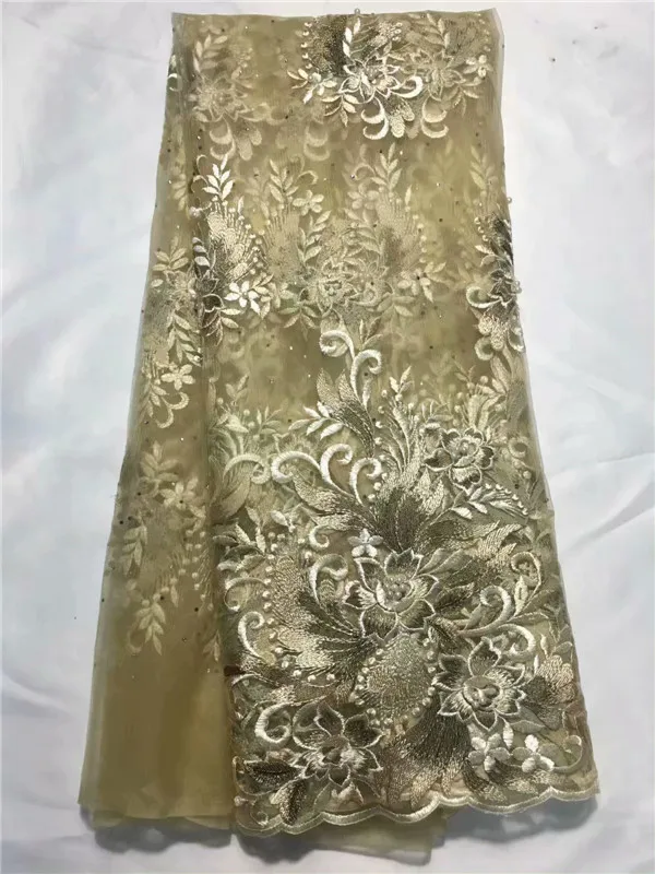 African Material Beaded Lace Fabric For Wedding White 2019 High Quality red gold green | Дом и сад