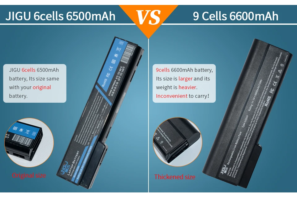 JIGU Laptop Battery For HP HSTNN-I90C HSTNN-LB2F HSTNN-LB2H HSTNN-W81C QK642AA CC06 CC06XL CC06X 6Cells