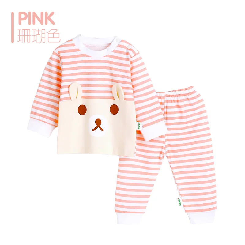 Одежда для детей и новорожденных костюмы из 2 частей полосатая осенняя