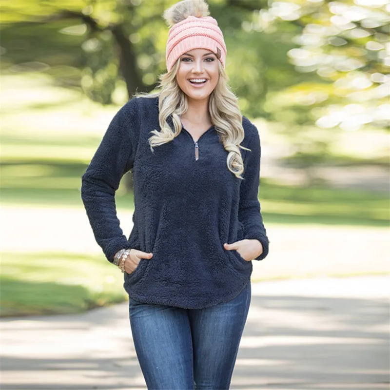 IYAEGE Pull Femme 2018 Fashion Warm Fleece Turtleneck Sweater Women Casual Zipper Long Sleeve Pullover Christmas Jumper | Женская одежда