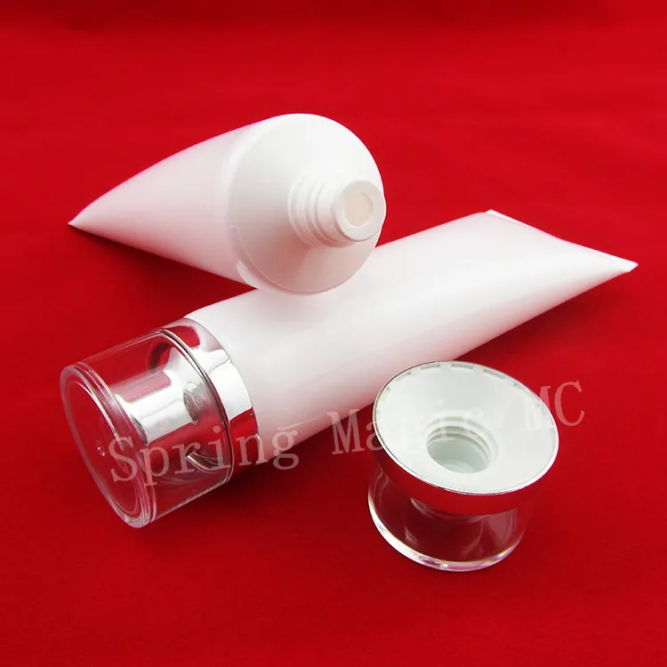 80ml White Soft Tube For Hand Cream/Emulsion/CC Cream Cosmetic 80g Plastic tube packaging Empty bb | Красота и здоровье
