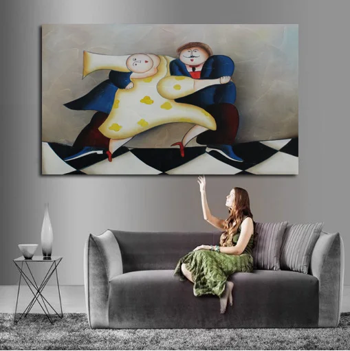 Новинка абстрактное искусство ручной росписи танцующие картины маслом на холсте