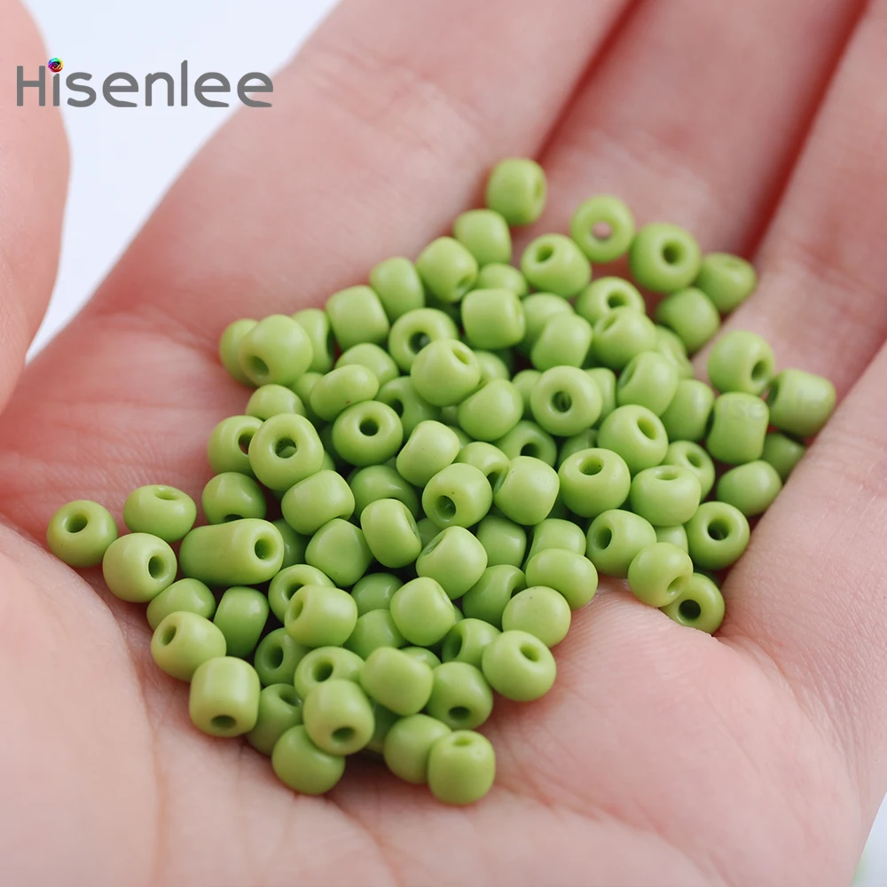 Hisenlee 4 мм 50 г/упак. самодельные светло зеленые цветные бусины без выцветания для