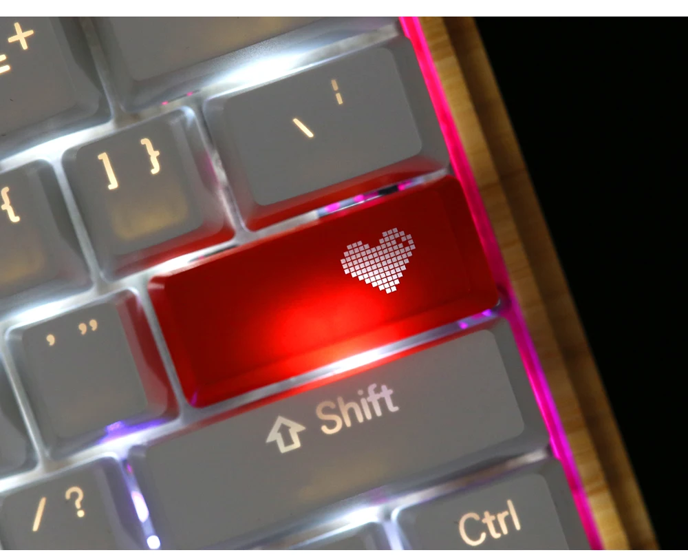 KBDfans красный пиксель любовь keycap esc введите ключ oem высоко ABS материал ключ