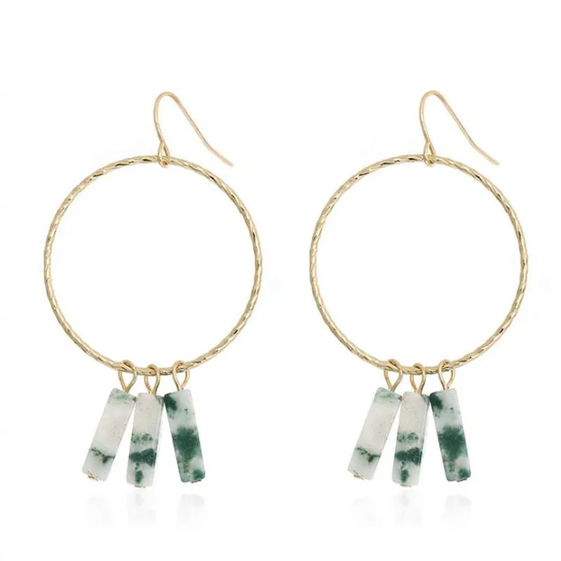 Шикарный золотой цвет круглый синий природный камень мотаться чешские Подвески