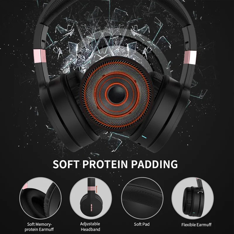 Складные беспроводные наушники HIFI Casque аудио Bluetooth наушники стерео Бас Сабвуфер гарнитура с микрофоном Поддержка SD TF карты