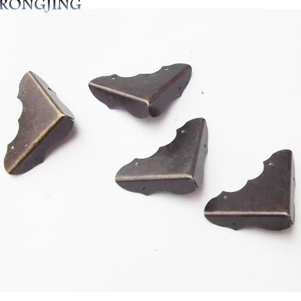 

50x Antique Corner Bracket Fixed Wrap Angle Wood Bags Angle Household Corners Furniture Fittings Bags Accessories Corner Edging
