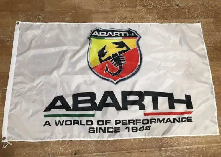 Новый черный Гоночный флаг Fiat Abarth американский логотип Скорпион 3x5 футов
