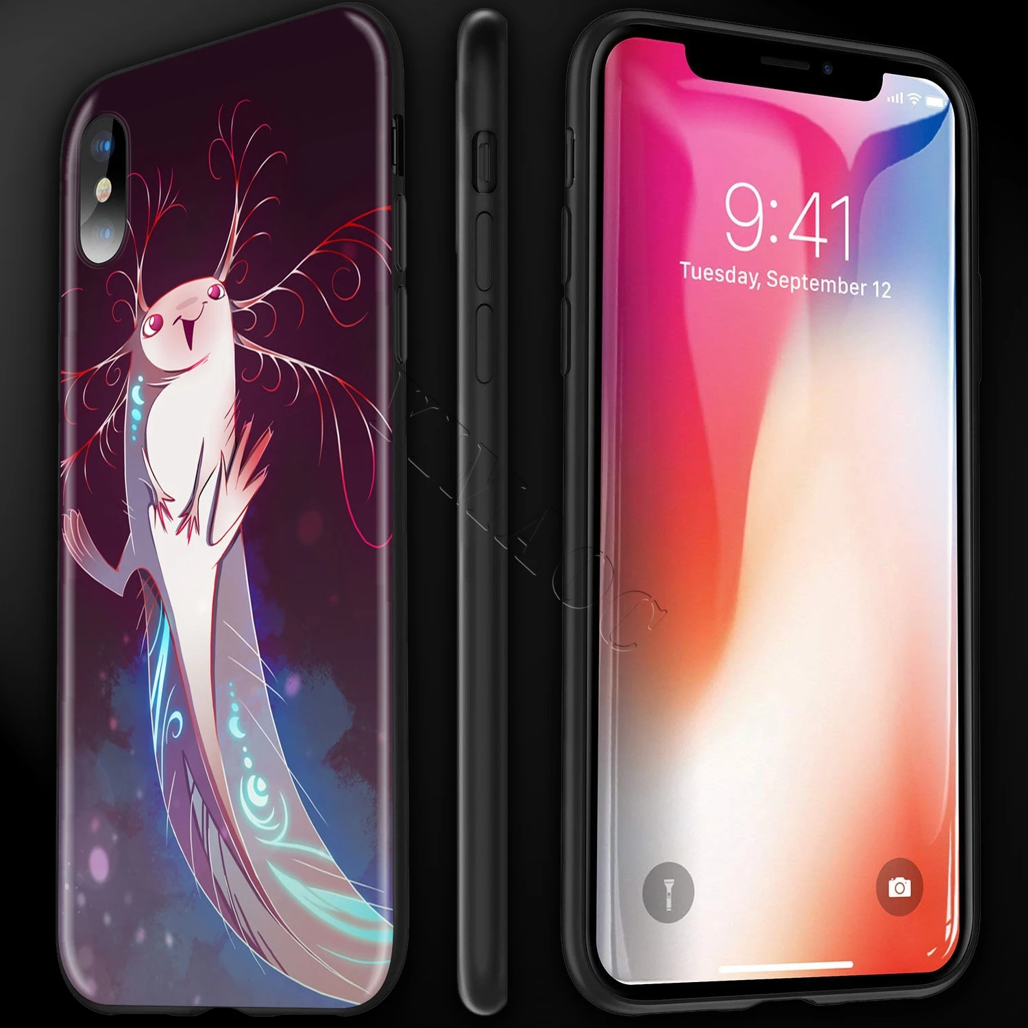 Мягкий чехол YIMAOC с милыми животными Axolotl для Apple iPhone SE 2020 5 5s 6 6s 7 8 Plus XR X Xs 11 12 Pro Max
