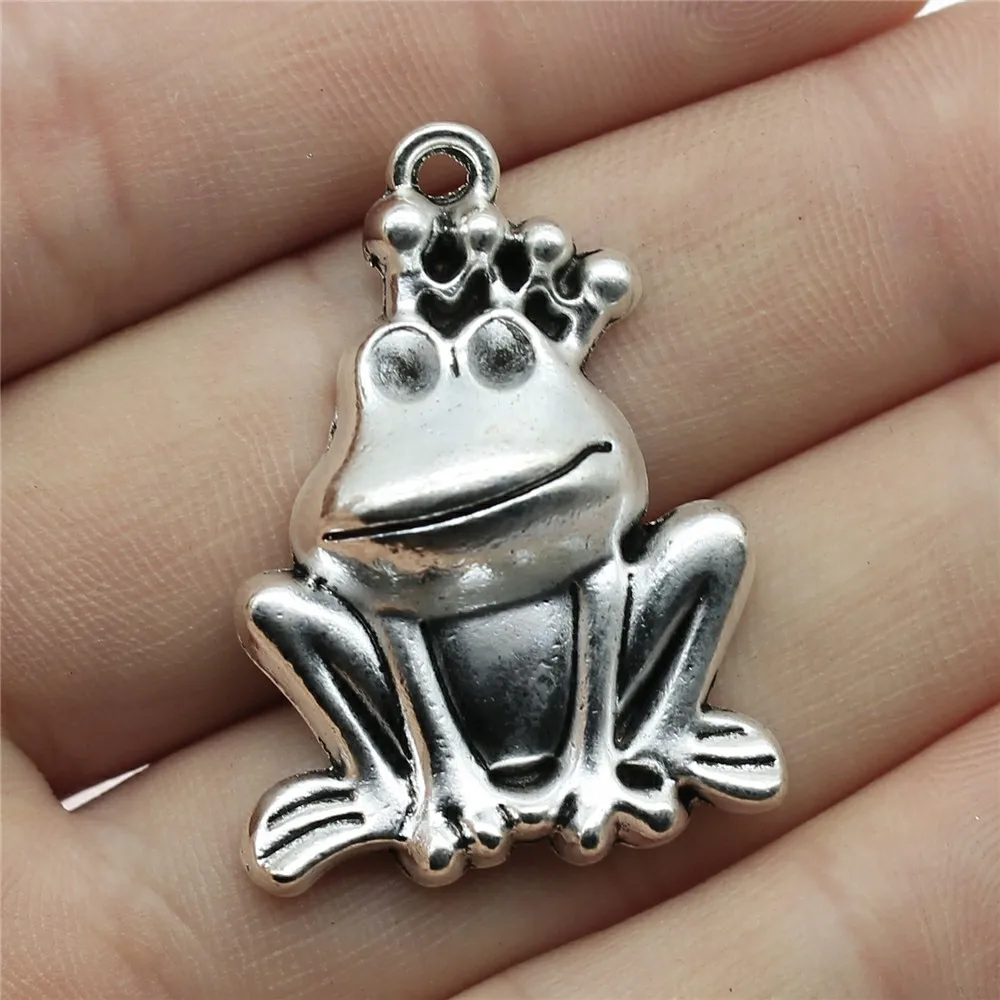 WYSIWYG 2 шт. 34x25 мм Очаровательные Подвески Prince Frog для изготовления ювелирных