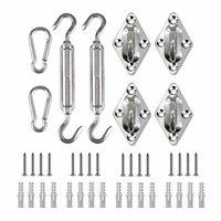 sun shelter shade sail hardware kit awning canopy accessories 316 stainless steel carabiner clip hook screws tent tarp accessory