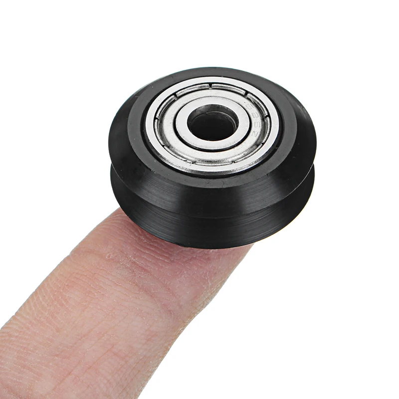 Абсолютно новый 1 шт. 5 мм POM Black Idler V тип колеса CNC гравировальный фрезерный станок