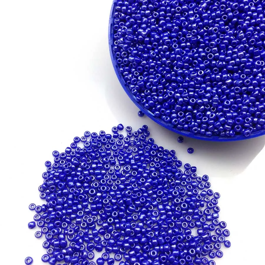 

16g 1000X 2mm 12/0 AB Royal Blue Color Round Opaque Loose Spacer Beads Cezch Glass Seed Beads Handmade Jewelry DIY Garment Bead