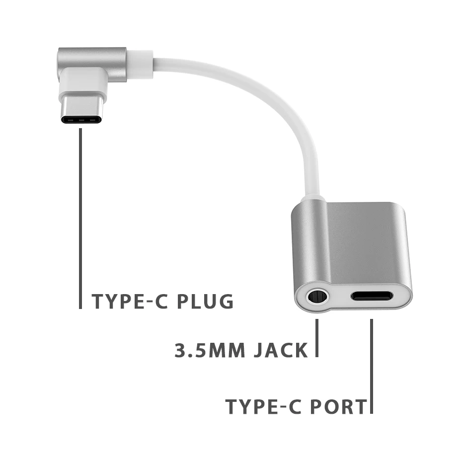 ANBES Usb Тип C адаптер Зарядное устройство аудио кабель 2 в 1 до 3 5 мм разъем для