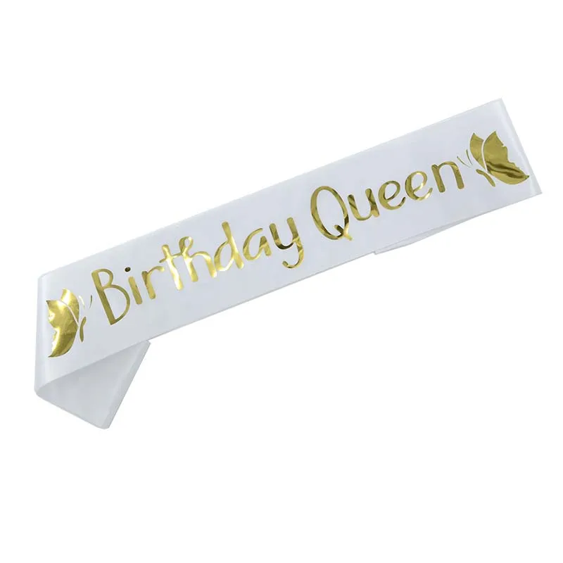 Пояс на день рождения Queen атласный пояс 18th 20th 21st 30th 40th 50th для женщин и девушек