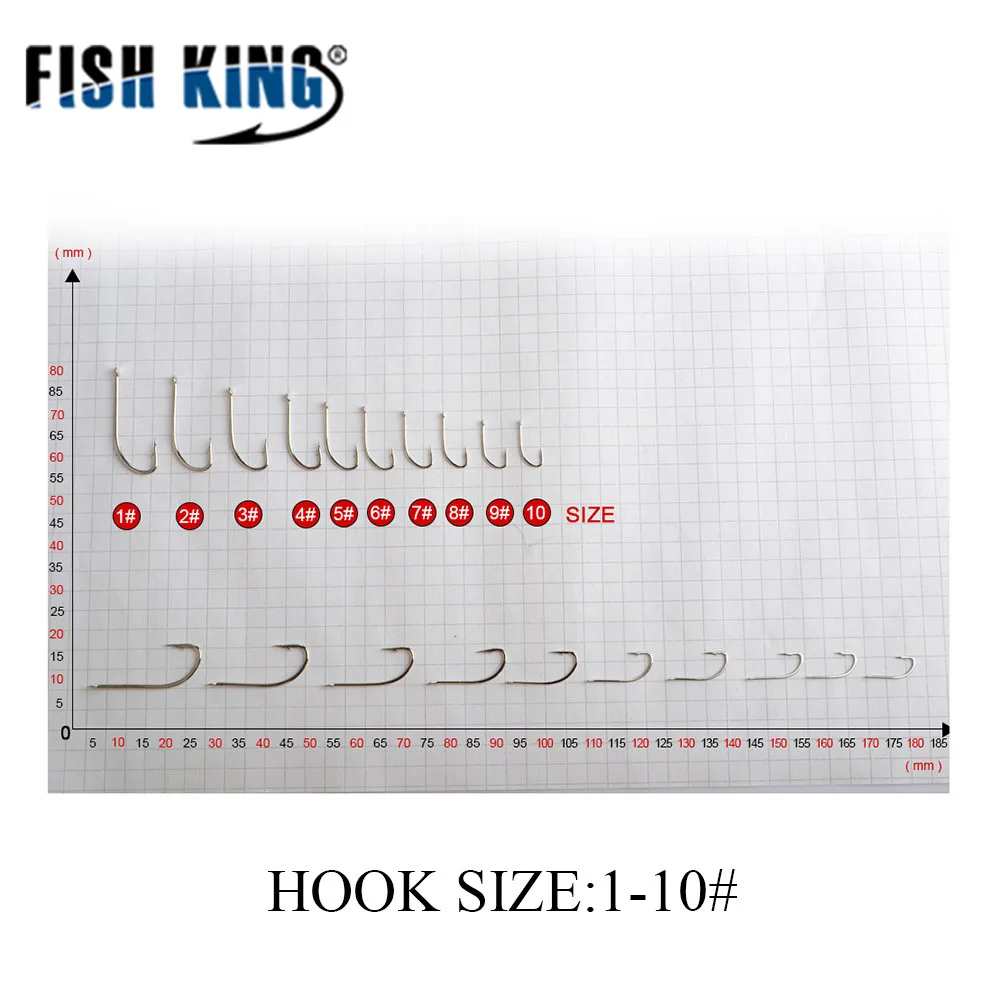 FISH KING 50 шт., рыболовный крючок с колючей спинкой, японская приманка, держатель, рыболовные крючки для ловли карпа, Anzol, рыболовные снасти